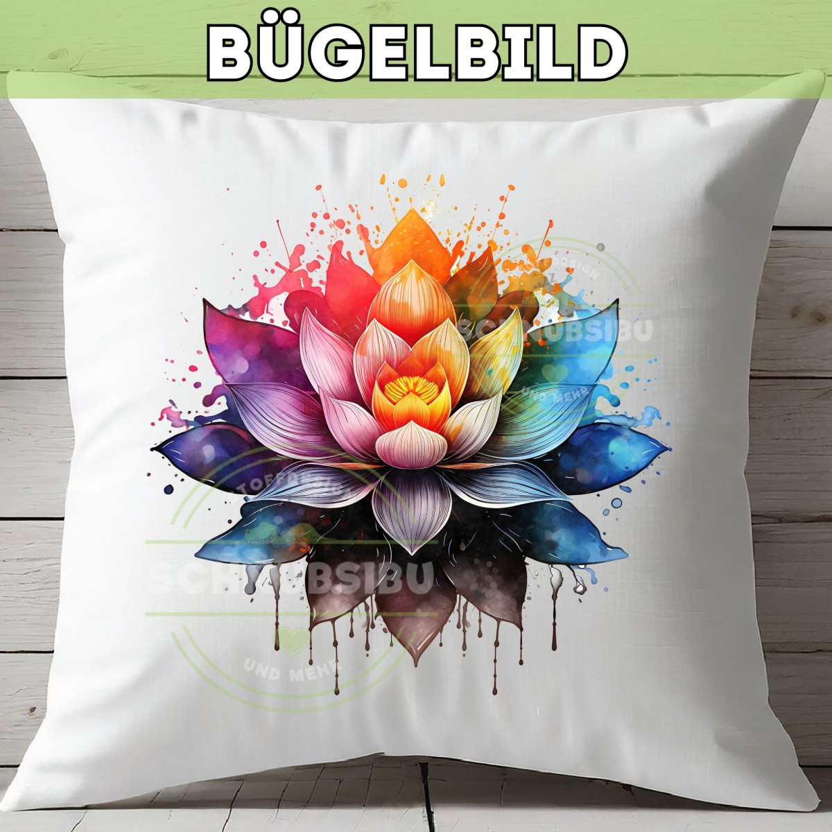 Bügelbild Lotusblüte